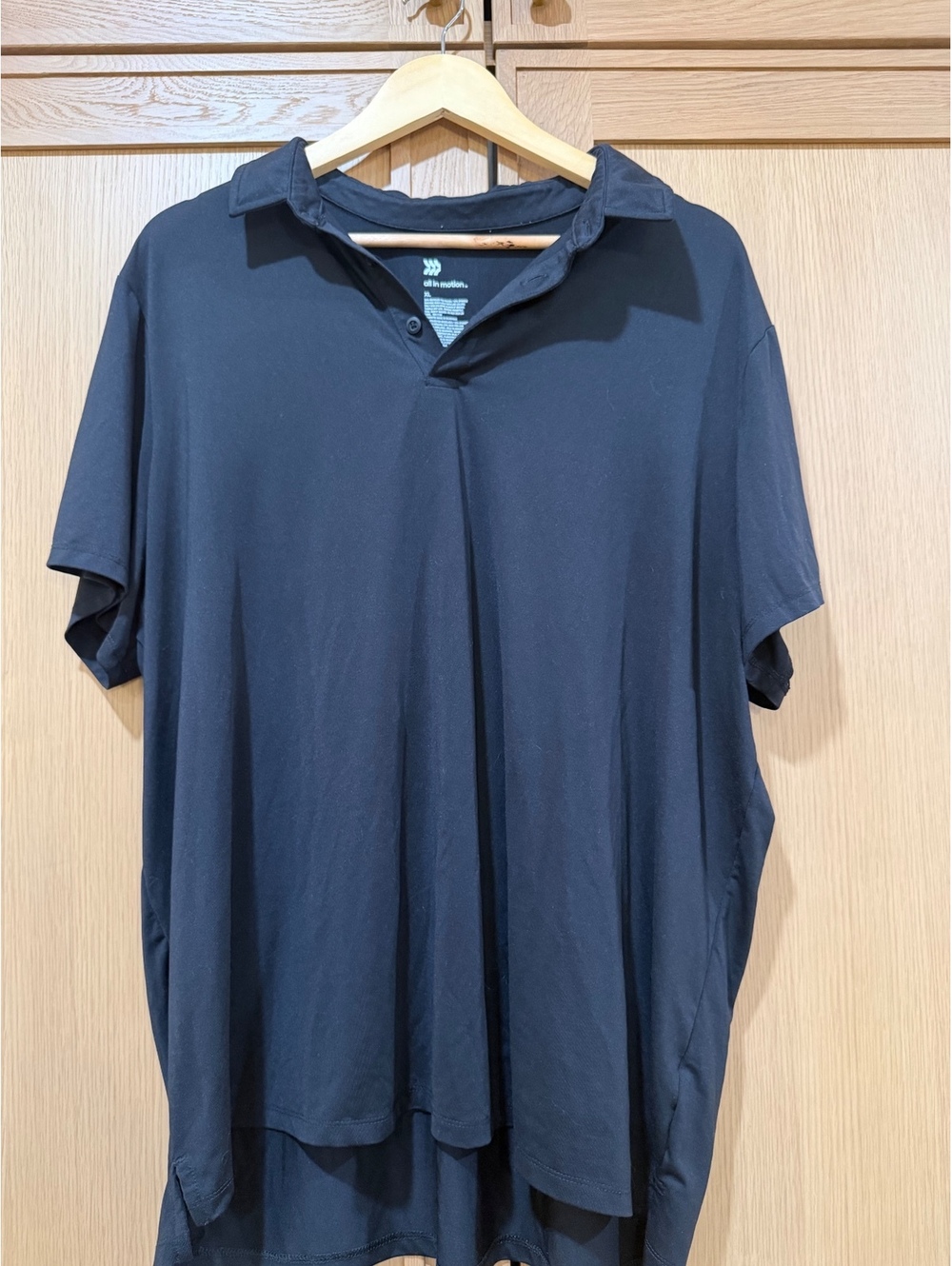 All in Motion Black Short Sleeve Polo Shirt — Size XL